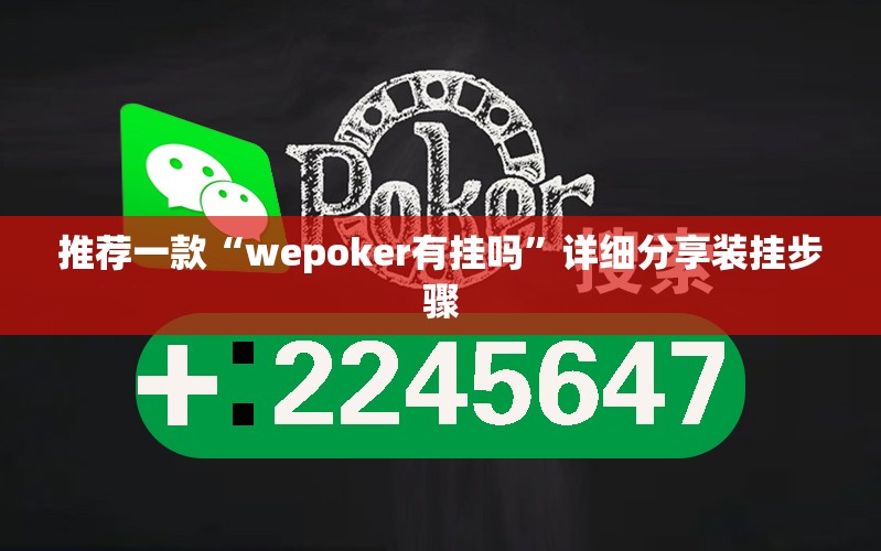 推荐一款“wepoker有挂吗”详细分享装挂步骤