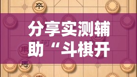 分享实测辅助“斗棋开挂辅助器通用版”开挂详细教程