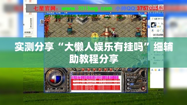 实测分享“大懒人娱乐有挂吗	”细辅助教程分享
