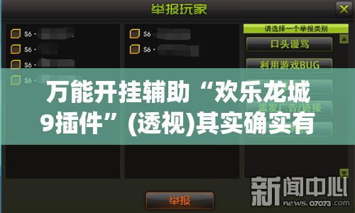 万能开挂辅助“欢乐龙城9插件”(透视)其实确实有挂