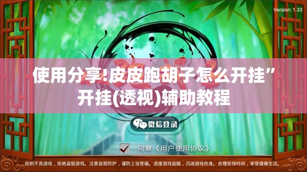 使用分享!皮皮跑胡子怎么开挂”开挂(透视)辅助教程